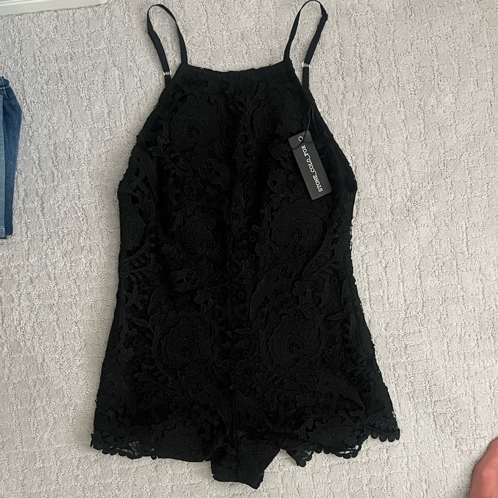 Stone Cold Fox Black Lace Detail Garment